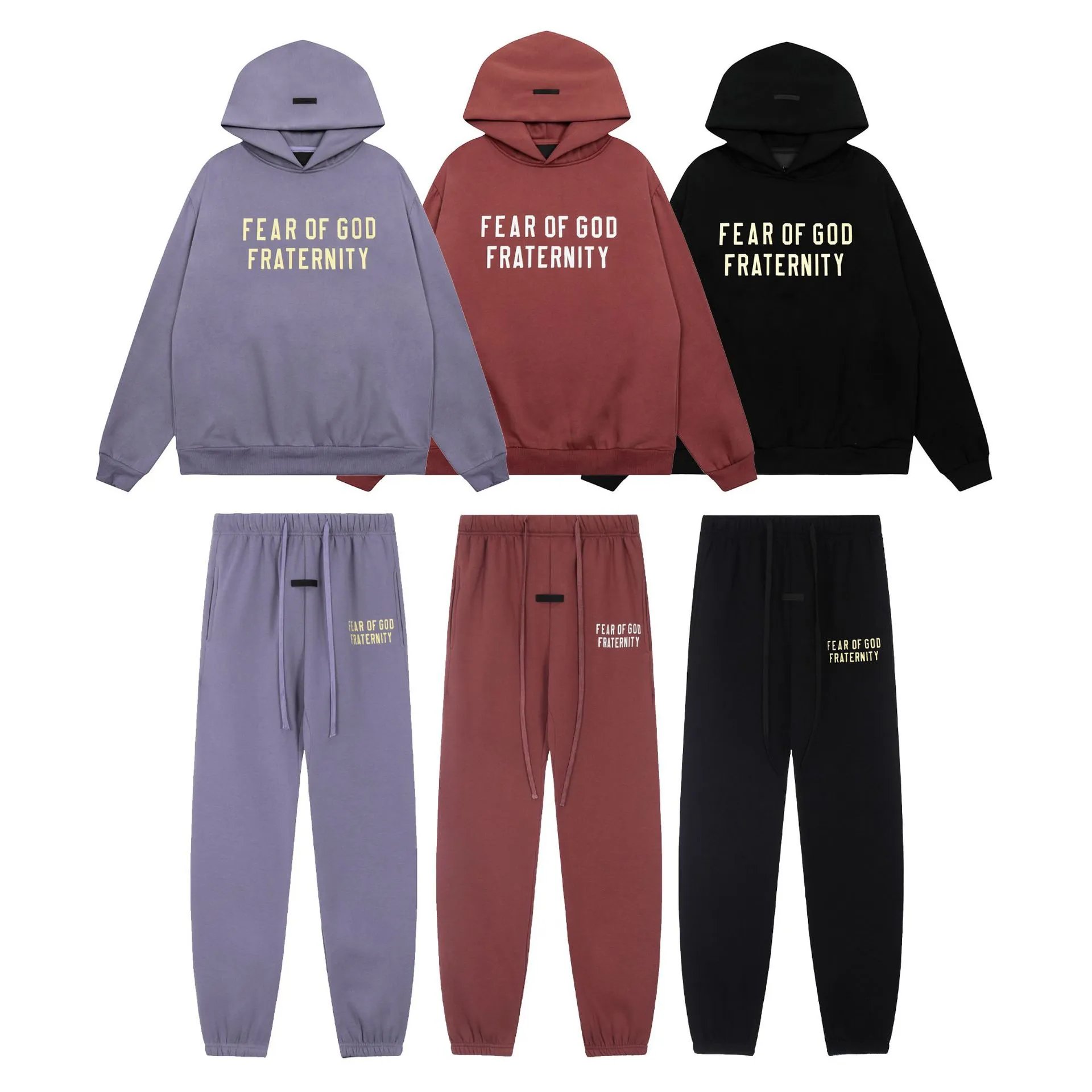 Fear of God Essentials Beige Hoodie and Sweatpants Set - 8