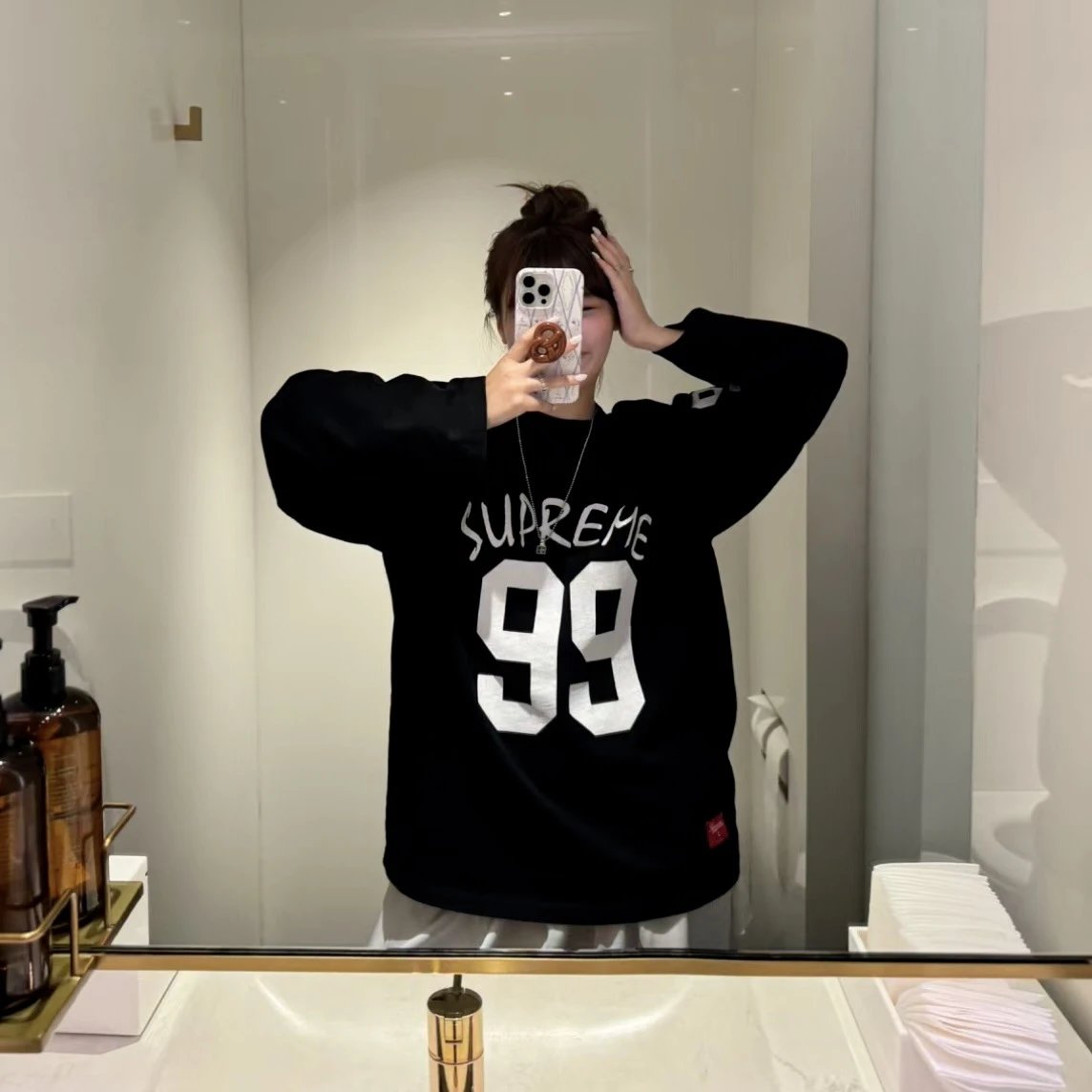 FW25 Letter 99 Printed Crewneck Long Sleeve