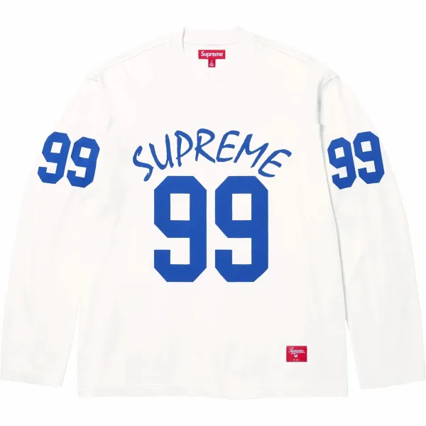 Supreme 99 Jersey Long Sleeve Tee Black and White - 13