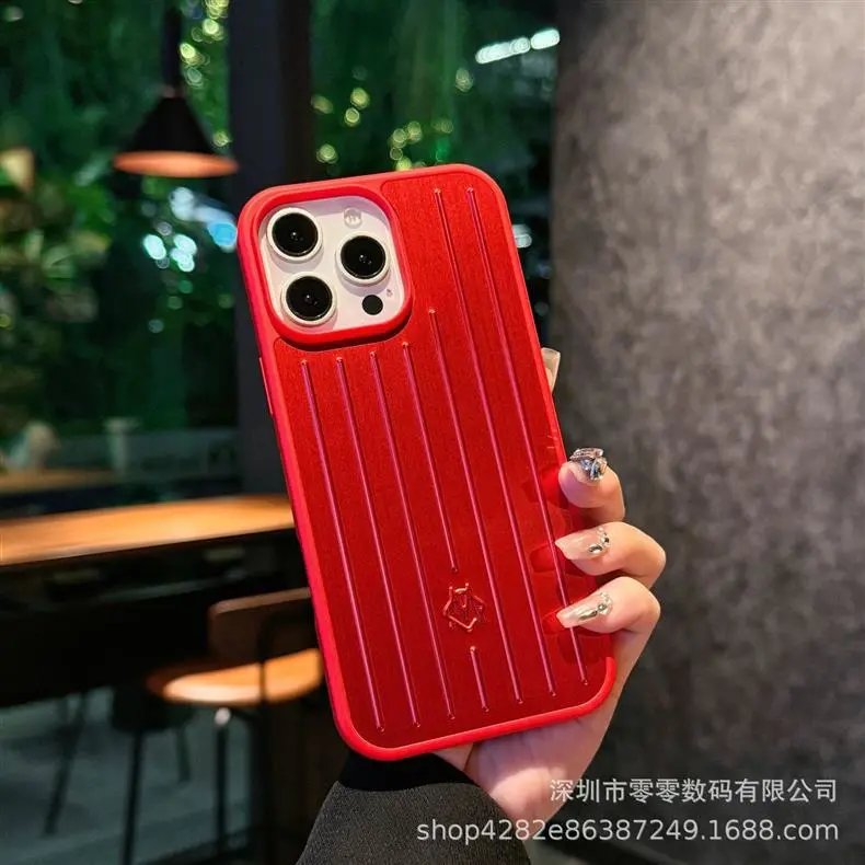 Custom Luxury-Style Ribbed Metallic Rose Gold Phone Case for iPhone 13/14 Pro Max - 12
