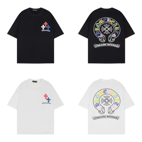 Chrome Hearts Cross Logo T-Shirt Black and White - 1