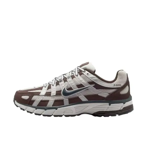 Nike P-6000 Brown and White Running Shoes - 1