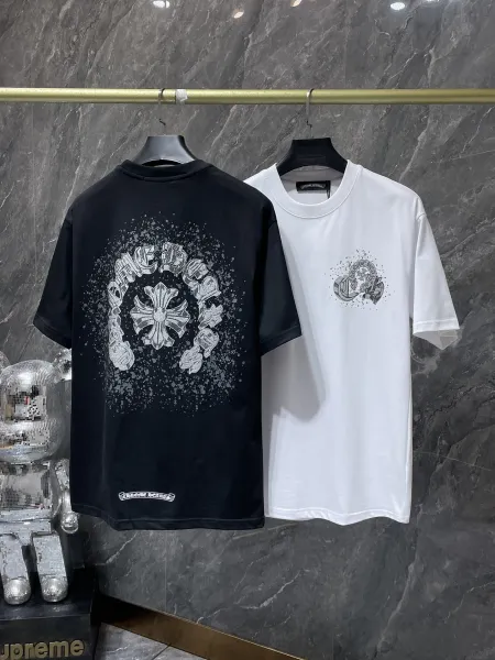 Chrome Hearts Cross Logo T-Shirt Black and White - 6