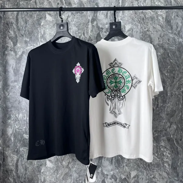 Chrome Hearts Cross Logo T-Shirt Black and White - 30