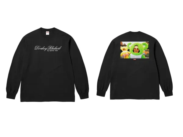 Supreme 99 Jersey Long Sleeve Tee Black and White - 4