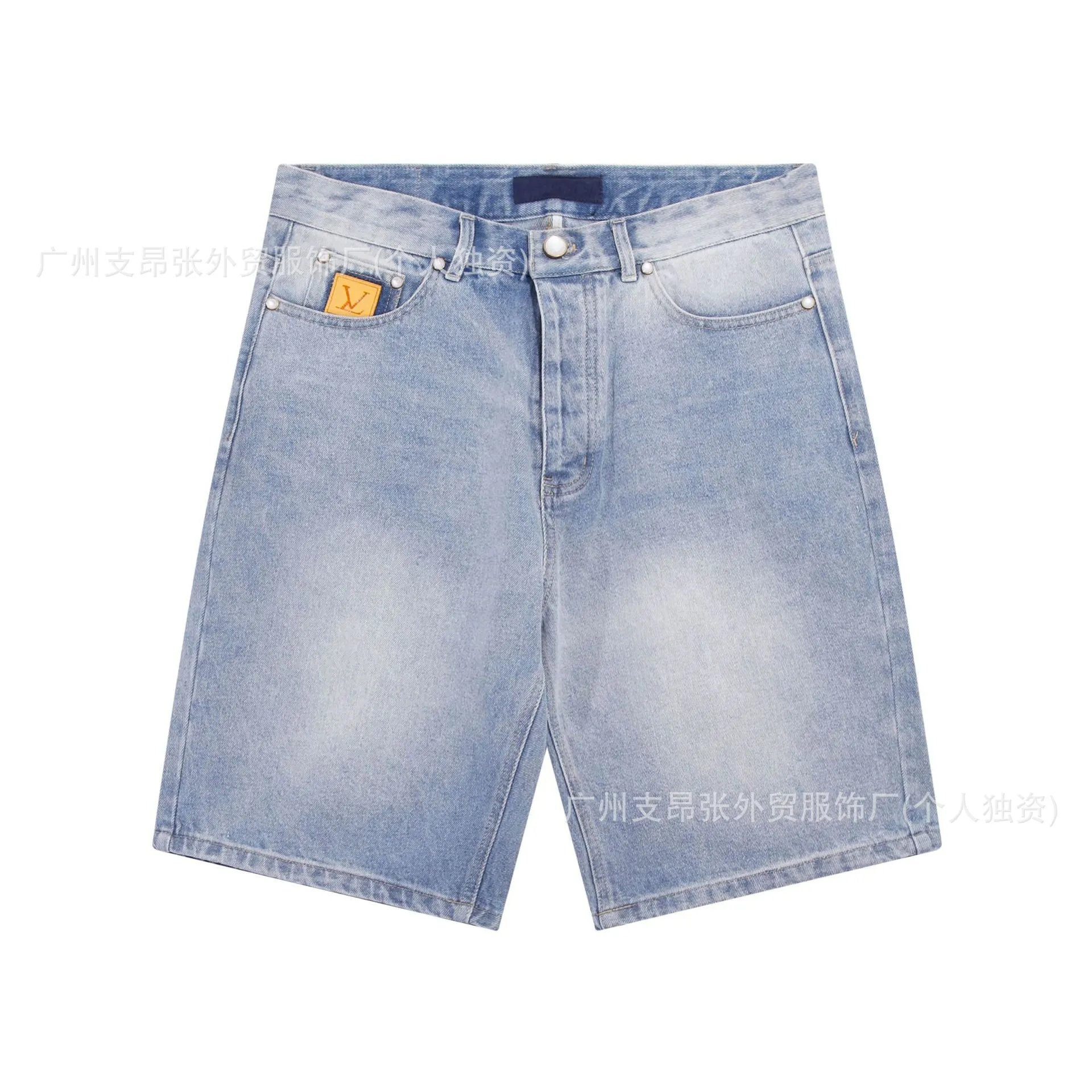 Denim Shorts with Embroidered Pockets photo 2