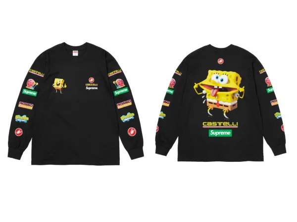 Supreme 99 Jersey Long Sleeve Tee Black and White - 6