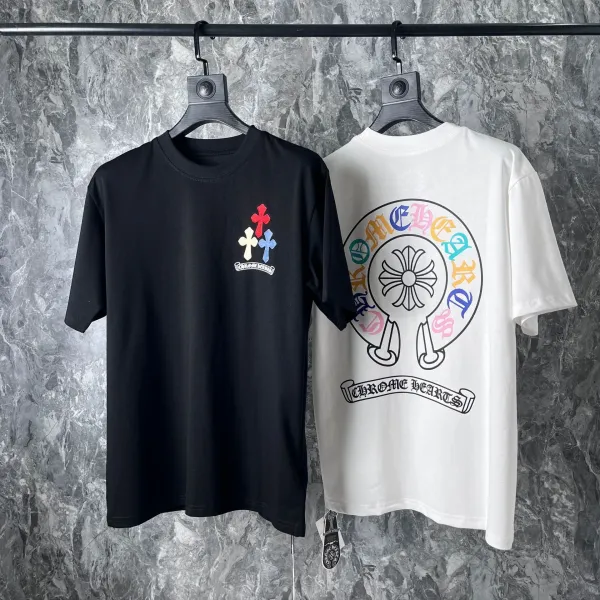 Chrome Hearts Cross Logo T-Shirt Black and White - 34