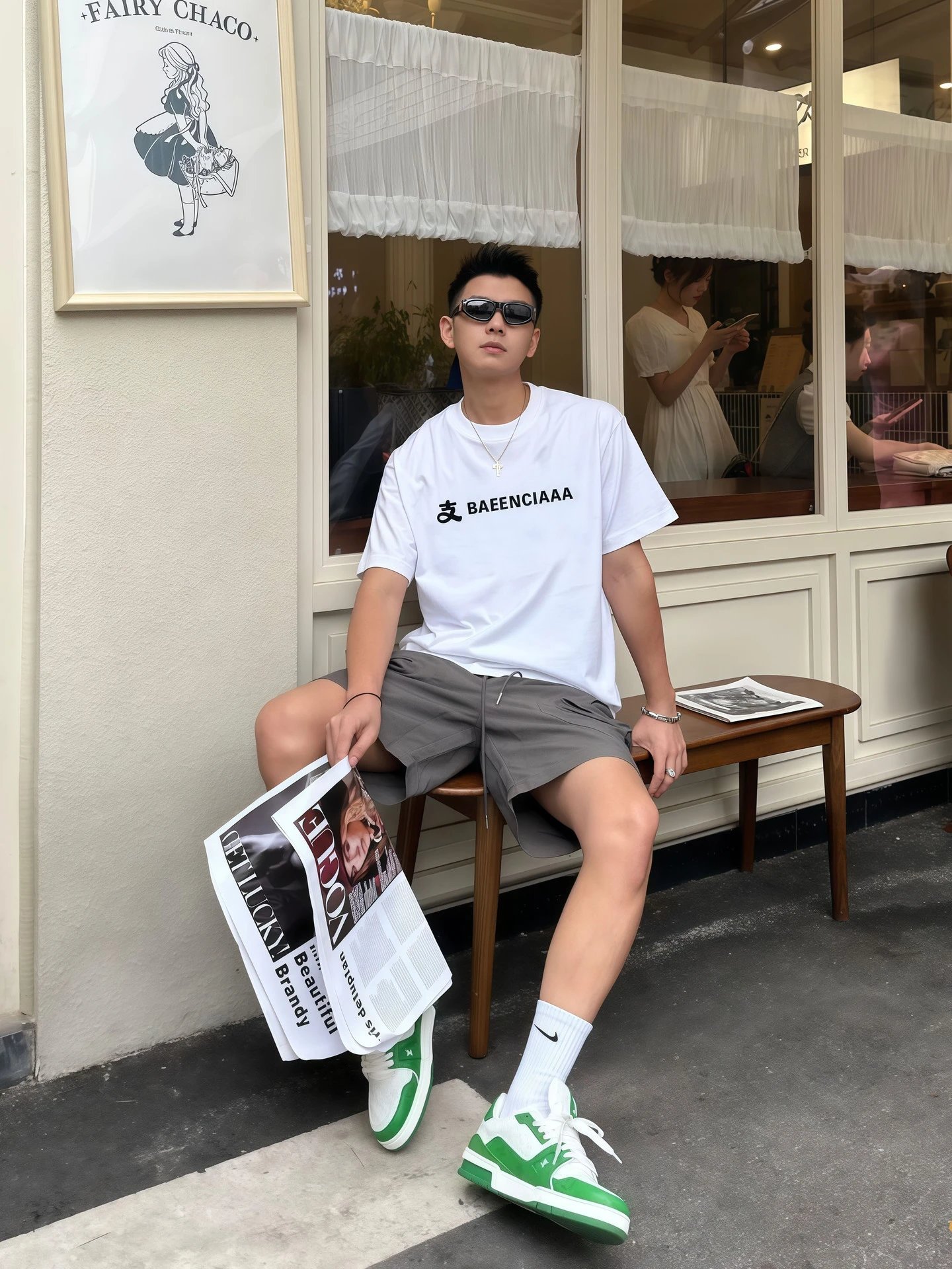 Paris Sunset Graphic Print Black T-Shirt - 8