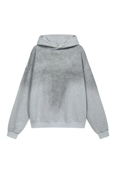 Studios Oversized Distressed Gray Hoodie - 1