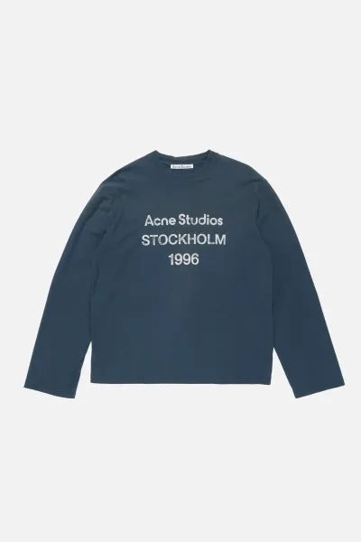 Acne Studios Script Logo Track Jacket Navy/Black/Gray - 27