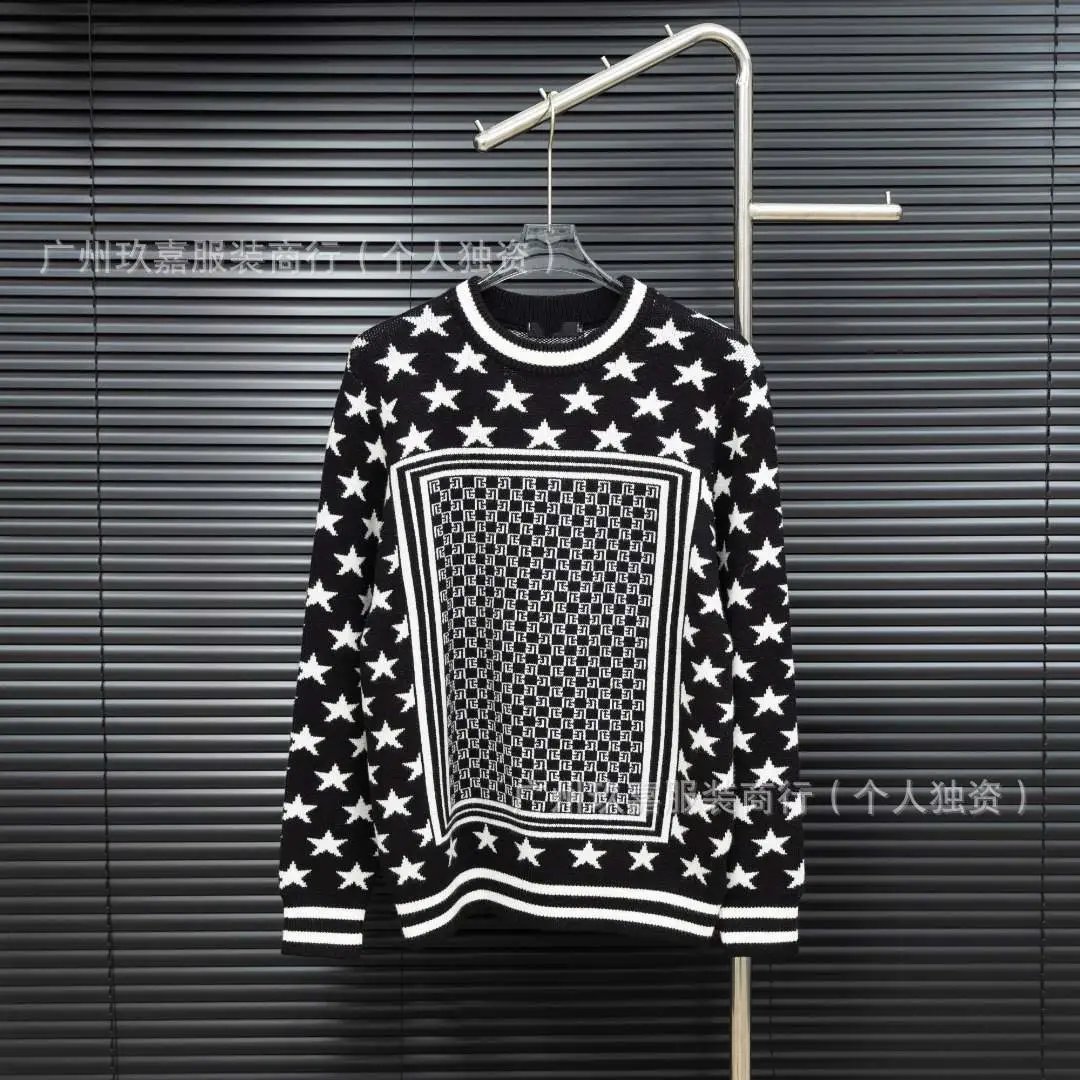 Intarsia Jacquard Knit Sweater photo 7