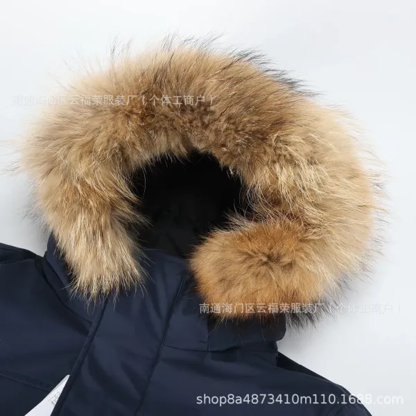 MLB x New York Yankees White Fur-Hooded Down Jacket - 7