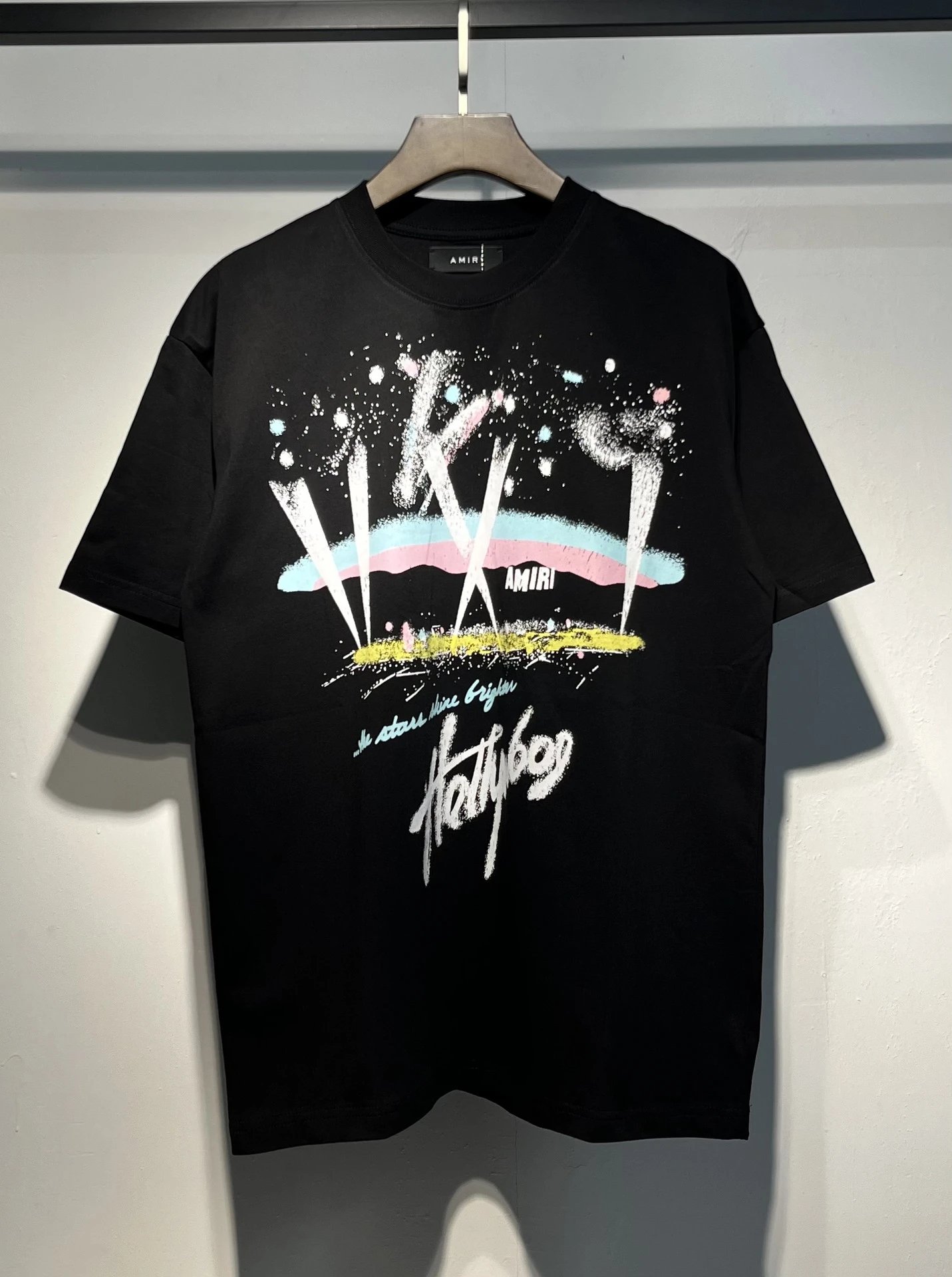 Peace Dove Graffiti Letter Star Sky Logo T-Shirt Couple photo 2