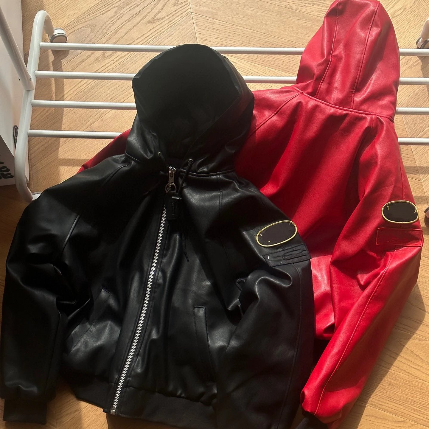 Supreme Hooded Leather Jacket