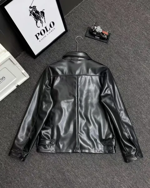 Polo Ralph Lauren Leather Jacket Black - 5