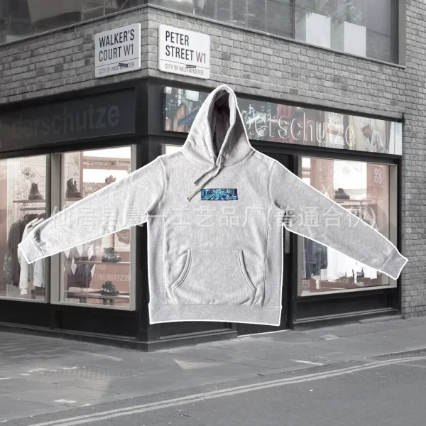 Derschutze Graphic Hoodie Gray Hoodie - 1