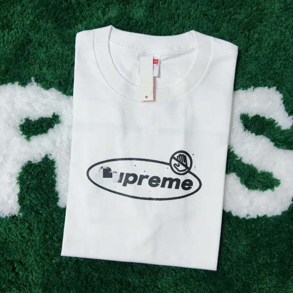 Supreme No Touch Logo White T-Shirt - 1