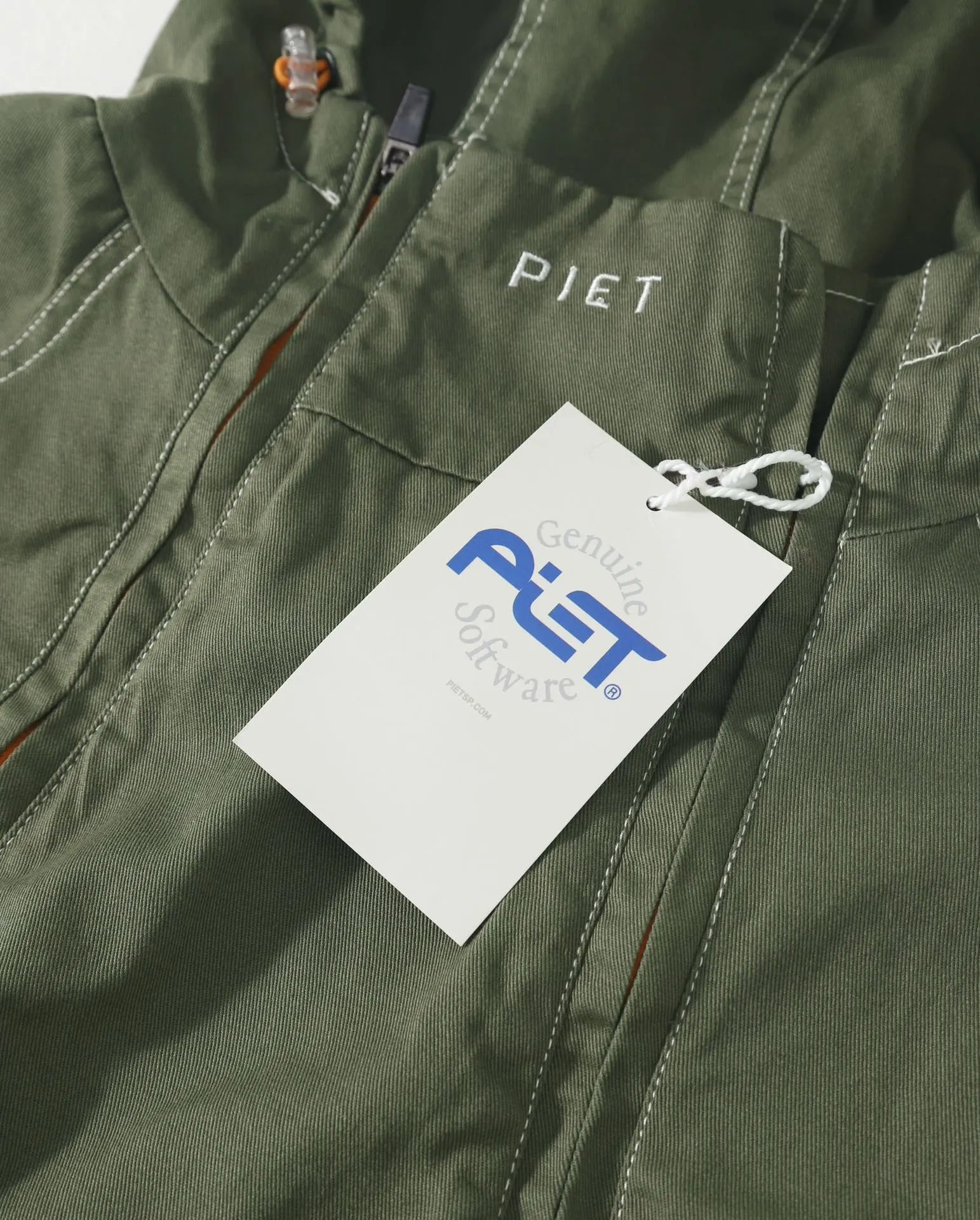 PIET x AET Anorak Windbreaker Army Green Outerwear - 9