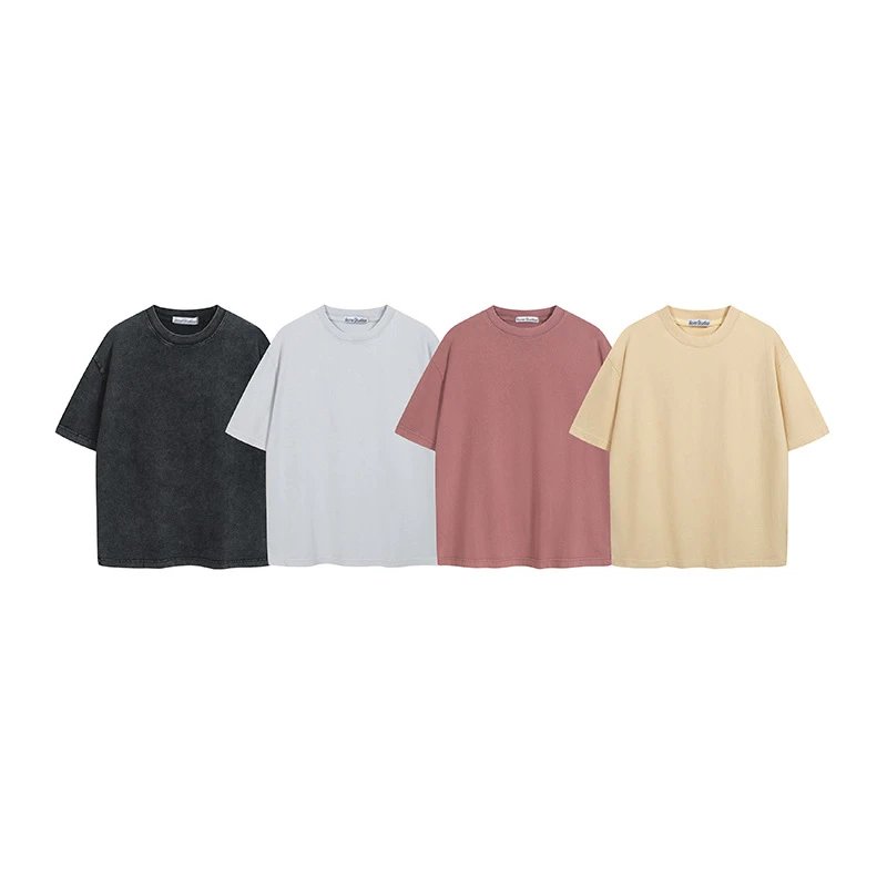 AC T-shirt, solid color, loose fit, high street style, short sleeve for men and women.