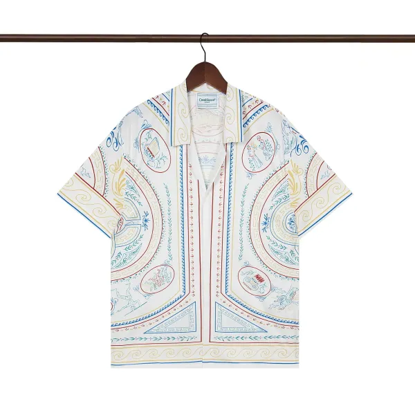 Casablanca Resort Print Short-Sleeve Shirt White - 1