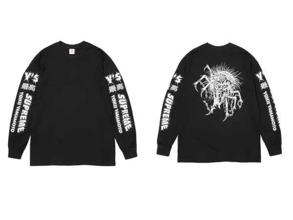 Supreme 99 Jersey Long Sleeve Tee Black and White - 10