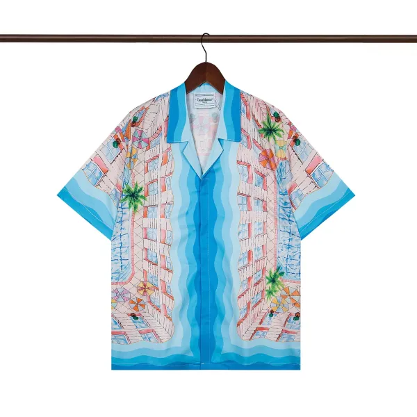 Casablanca Resort Print Short-Sleeve Shirt White - 4