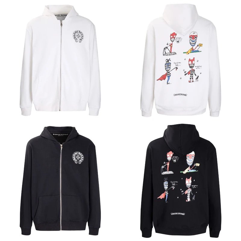Chrome Hearts x JUJU Black Skull Graphic Hoodie - 8