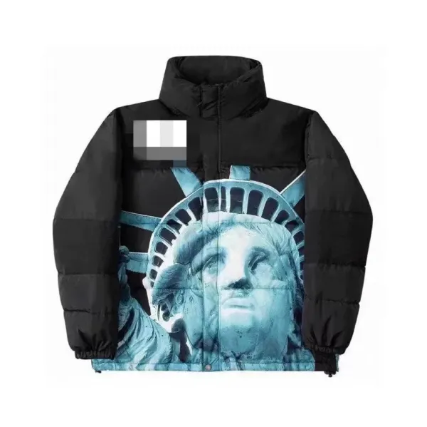 Supreme x The Statue of Liberty Printed Down Jacket Black - 8