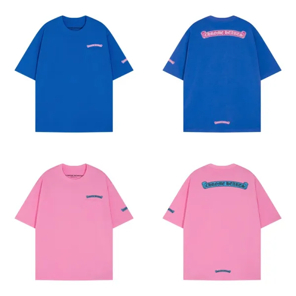 Chrome Hearts Pocket Tee Blue and Pink T-Shirt - 1
