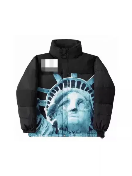Supreme x The Statue of Liberty Printed Down Jacket Black - 1