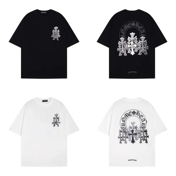 Chrome Hearts Cross Logo T-Shirt Black and White - 24