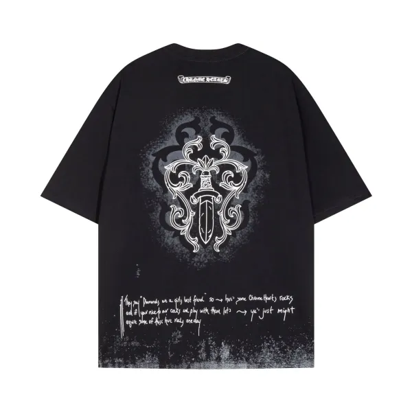 Chrome Hearts Cross Logo T-Shirt Black and White - 31