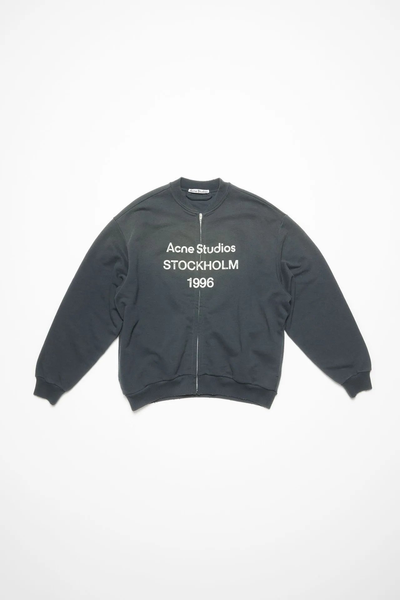 Acne Studios Stockholm 1996 Zip-Up Sweatshirt Gray - 1