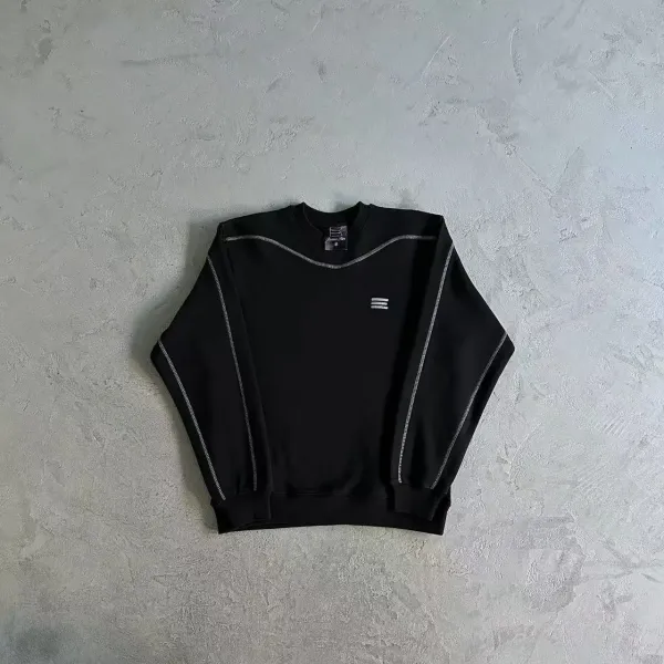 Balenciaga Triple Stripe Black Hoodie - 1