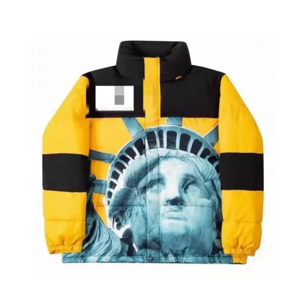 Supreme x The Statue of Liberty Printed Down Jacket Black - 9