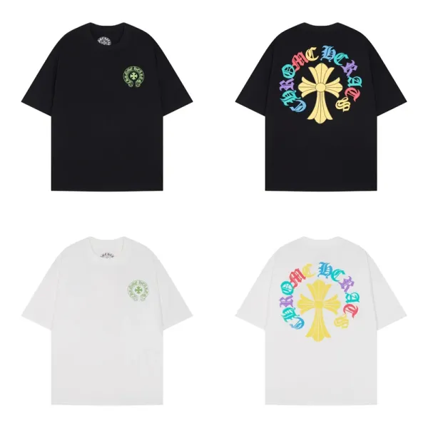 Chrome Hearts Cross Logo T-Shirt Black and White - 8