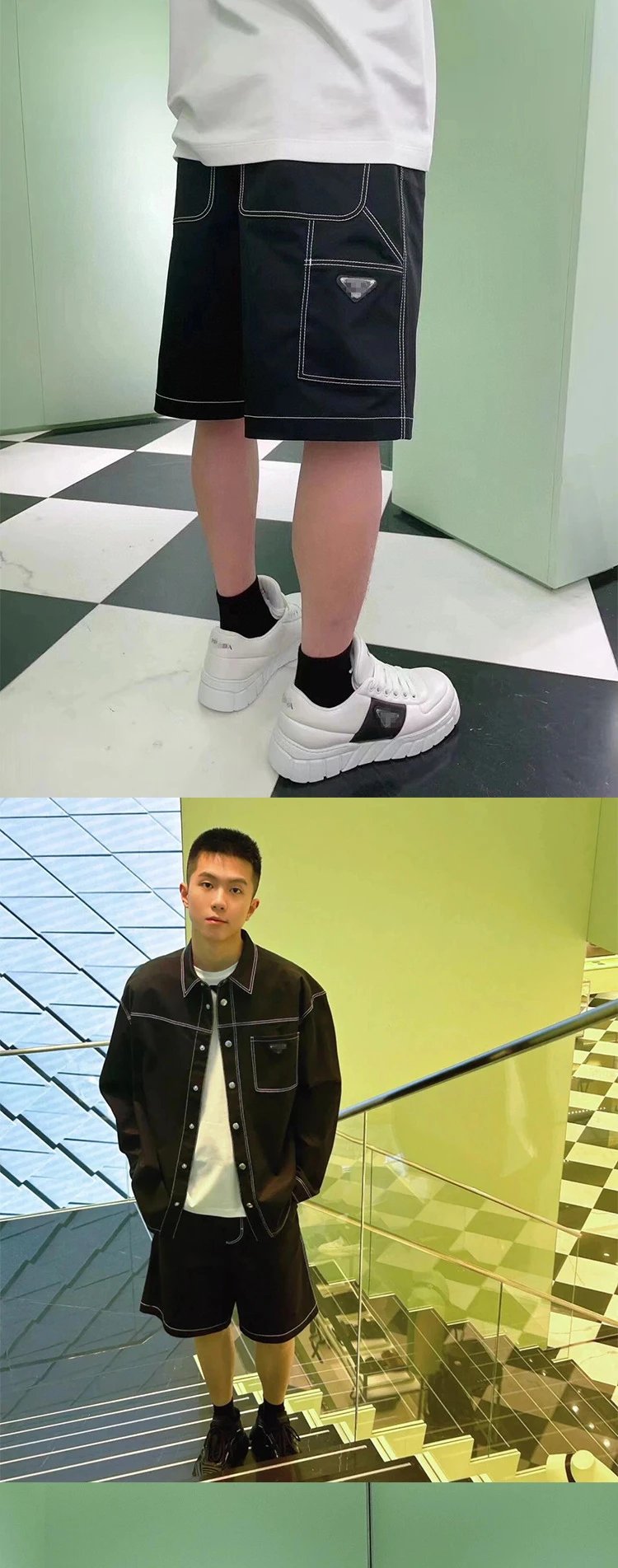 Prada Triangle Logo Cargo Shorts photo 6