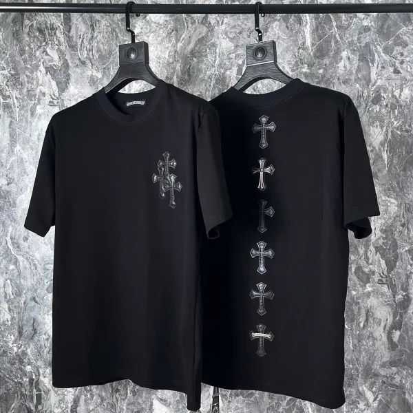 Chrome Hearts Cross Logo T-Shirt Black and White - 28