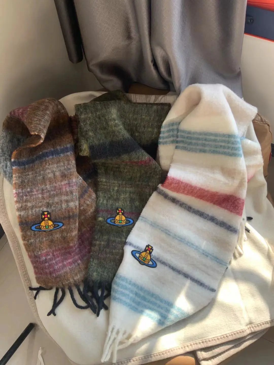 Vivienne Westwood Orb Stripe Cashmere Scarf - 7