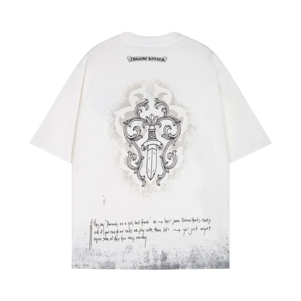 Chrome Hearts Cross Logo T-Shirt Black and White - 38