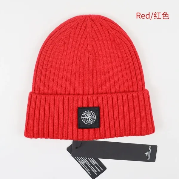 Stone Island Ribbed Beanie Gray - 19