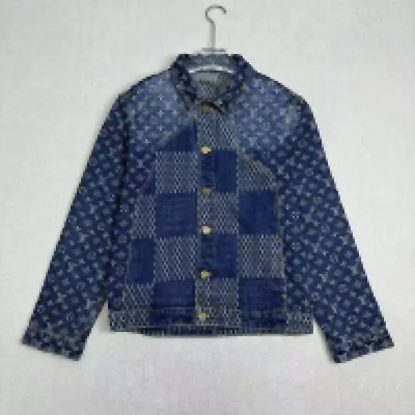 Design Patchwork Indigo Denim Jacket - 1