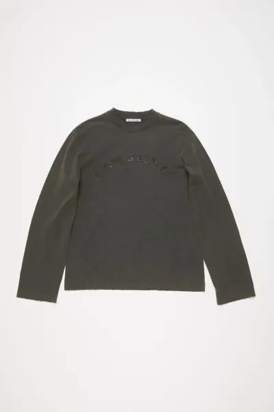 Acne Studios Script Logo Zip-Up Jacket Gray - 12