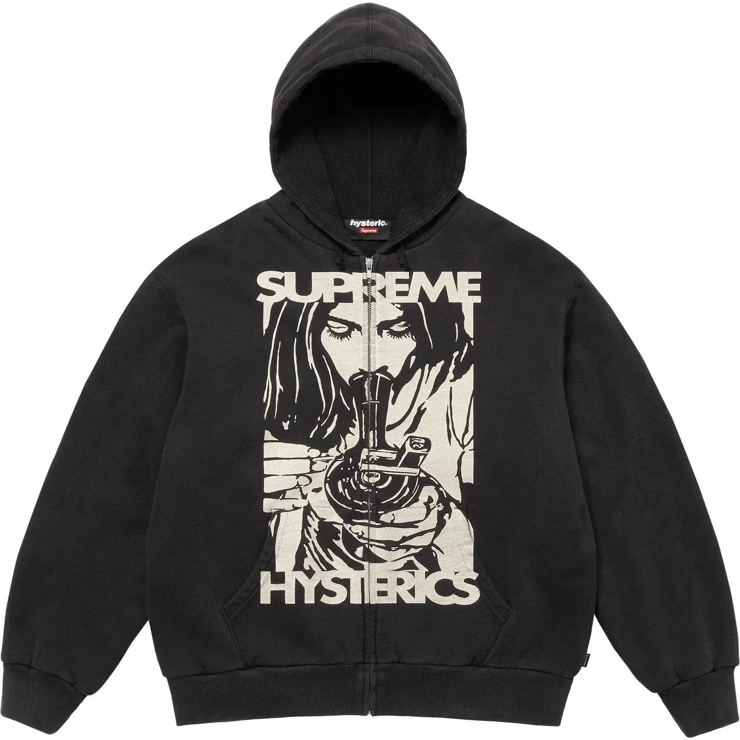 Spider Print Fleece Hooded Cardigan Jacket photo 3