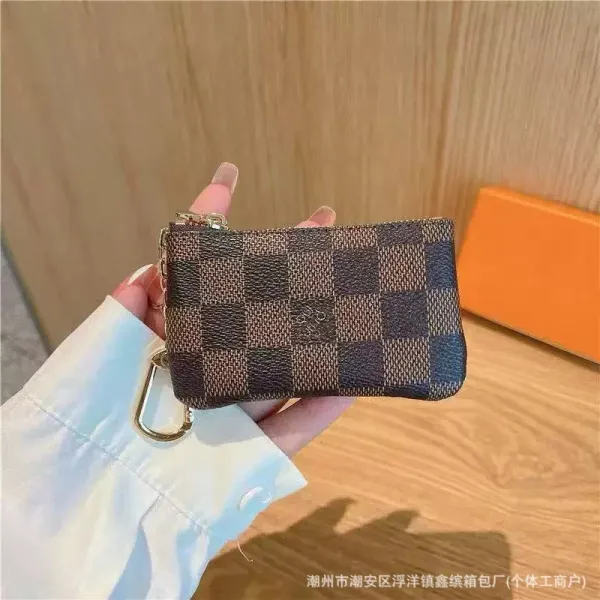 Louis Vuitton Damier Azur Coin Purse Brown Multicolor Wallet - 1