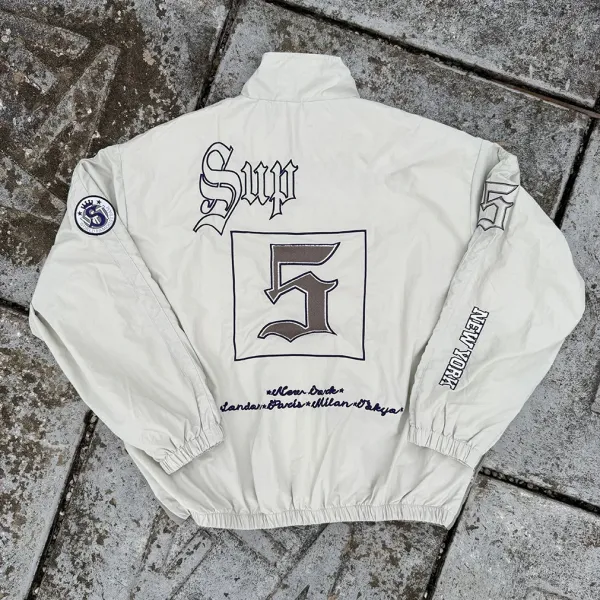 Supreme Gothic Logo Windbreaker Pants Black - 8