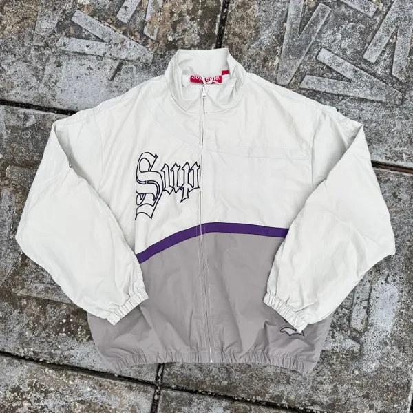 Supreme Gothic Logo Windbreaker Pants Black - 6