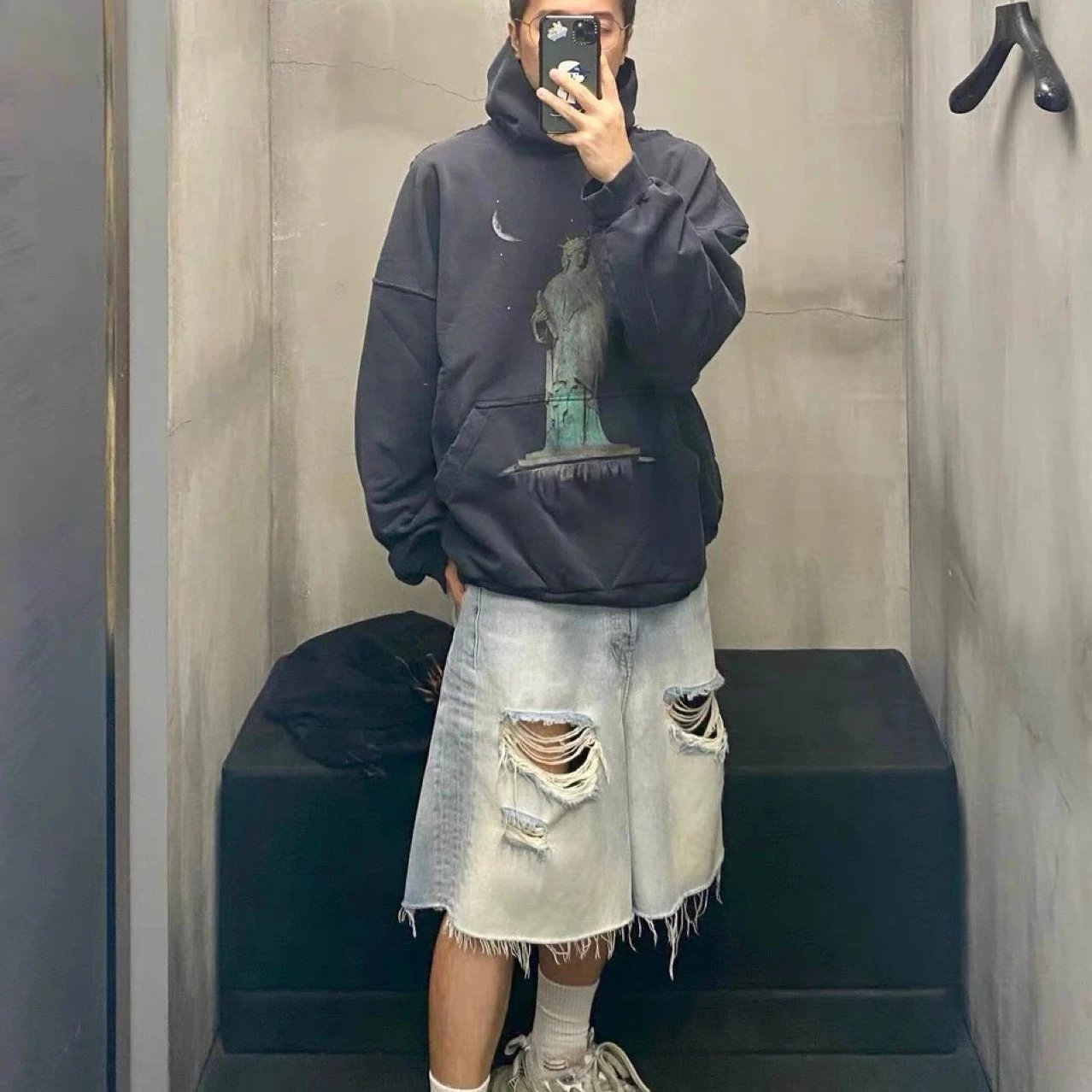 Balenciaga Triple S Silver Metallic Chunky Sneakers - 16