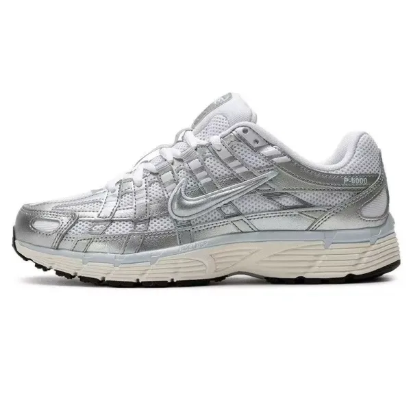 Nike P-6000 Silver Metallic Running Shoes - 1